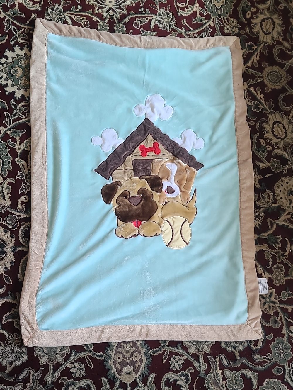 4 for $28 - Little Miracles Blue Dog (Daycare) Blanket - 44" x 28"